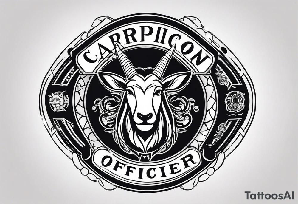 capricorn sunglasses Officer tattoo idea