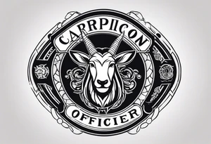 capricorn sunglasses Officer tattoo idea