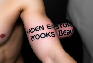Kaden Easton Brooks Beau made into a crossword puzzle tattoo idea