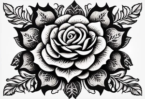 Gothic Tudor rose tattoo idea