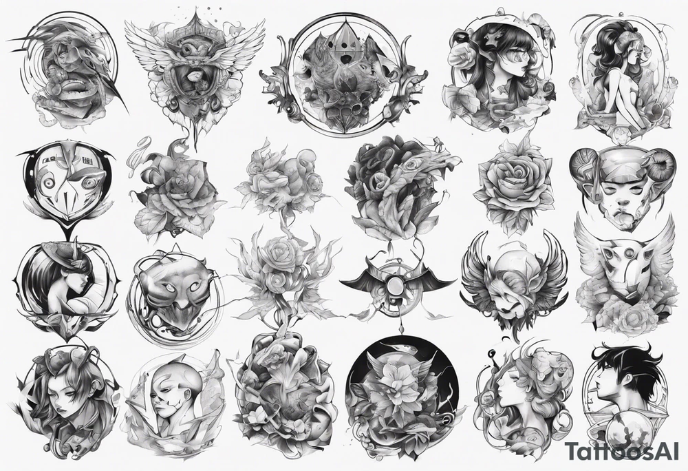 Love for anime tattoo idea