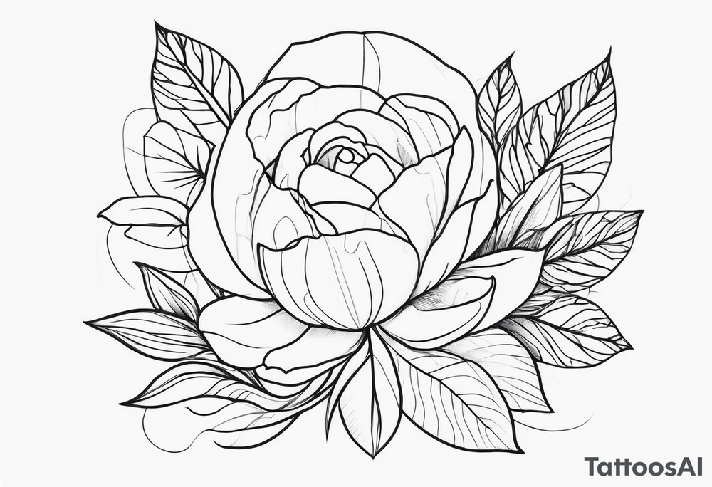 fine line, floral tattoo idea