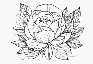 fine line, floral tattoo idea