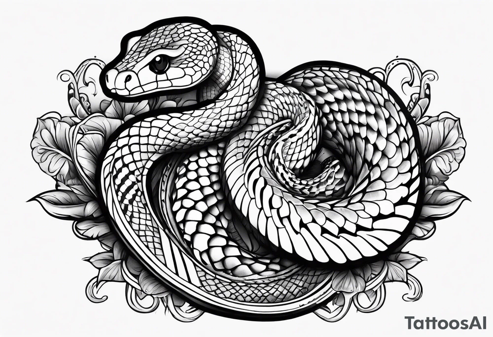 snake eating its own tail tattoo idea