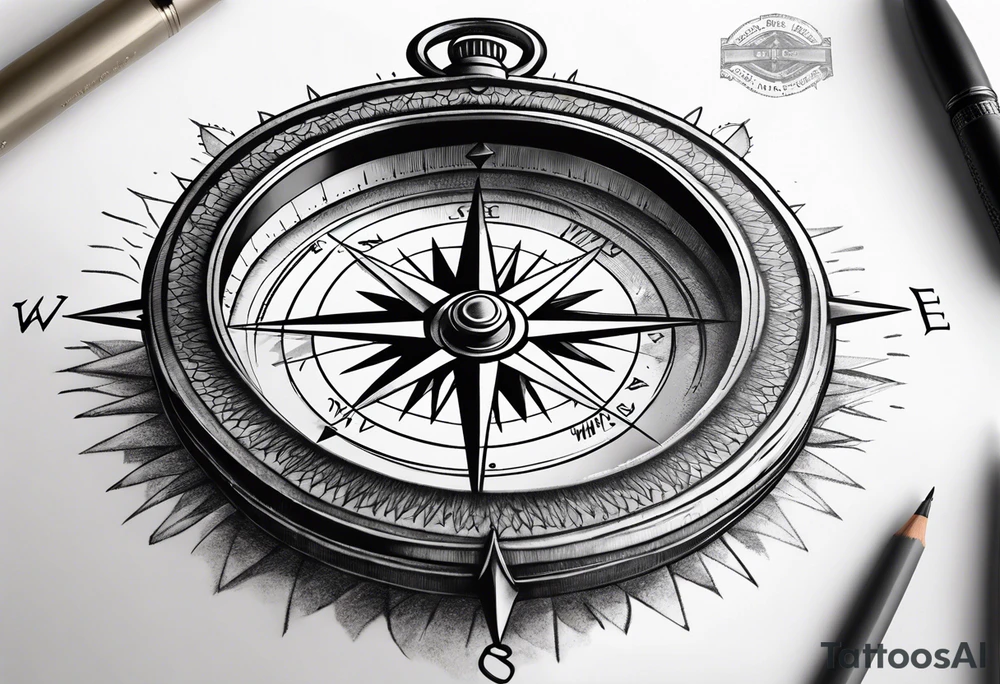 Military compass tattoo idea