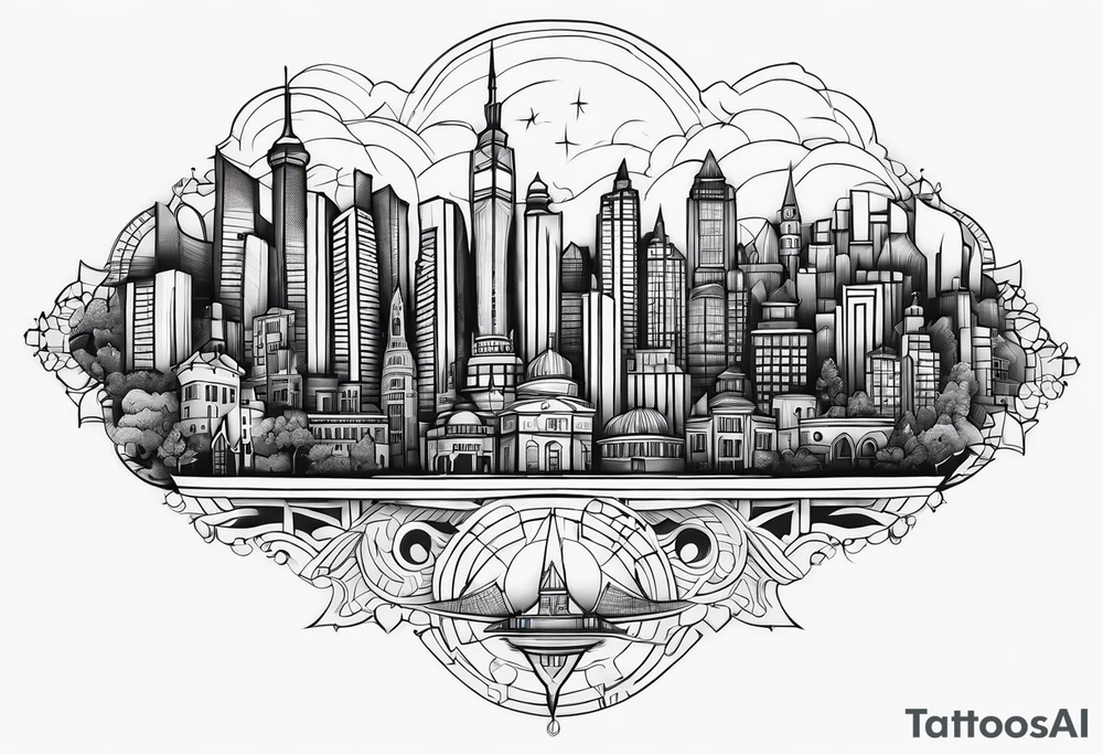 city tattoo idea