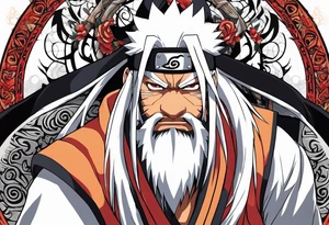 Jiraiya in Sage mode from the anime naruto tattoo idea