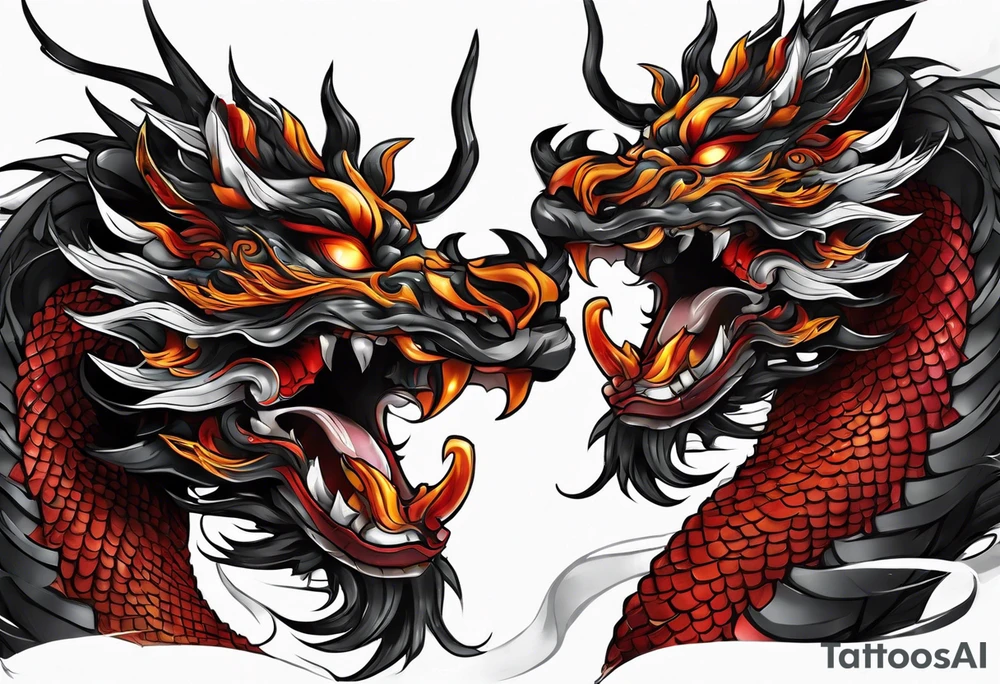 firedragon mask tattoo idea