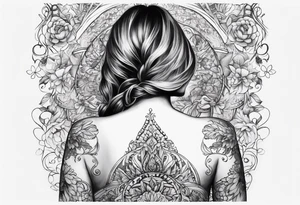 Ladies back tattoo tattoo idea