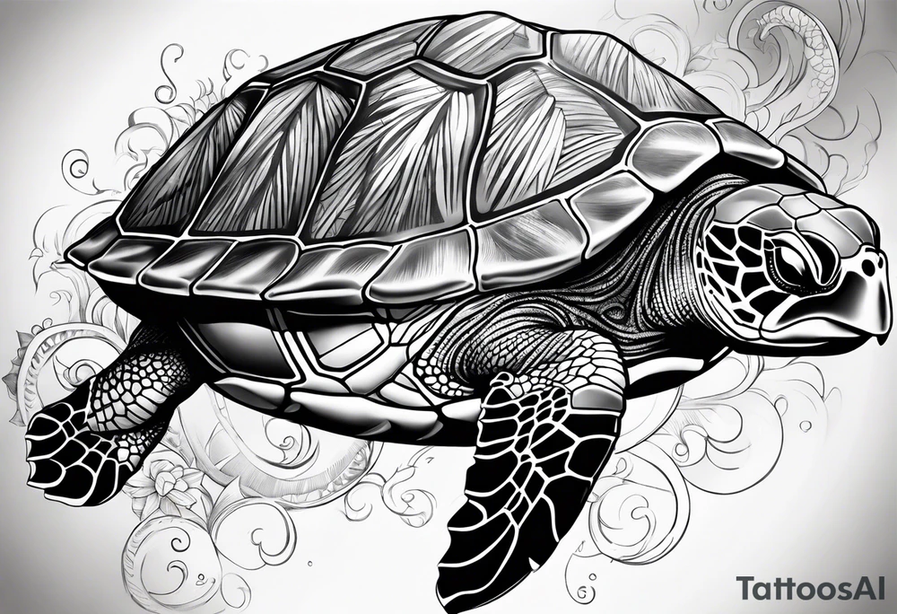 Sea turtle tattoo idea