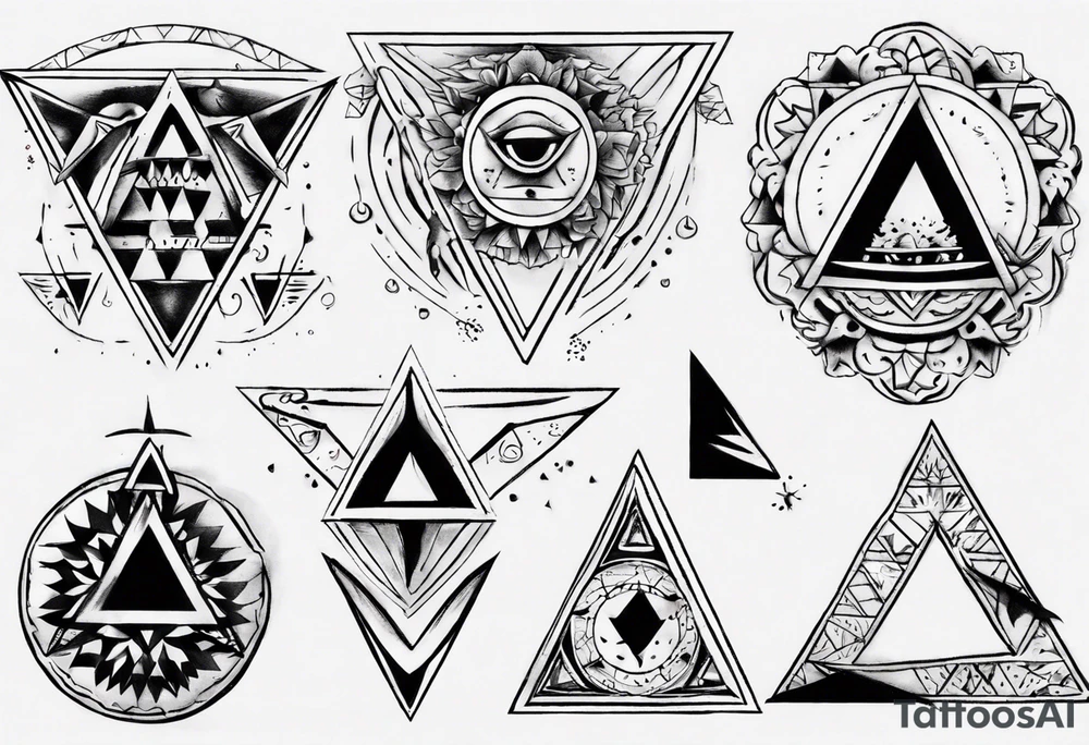 trianges tattoo idea