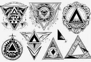 trianges tattoo idea
