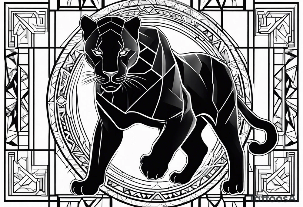 Black panther tattoo idea