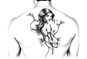 Poison ivy from batman comic style sketch tattoo tattoo idea