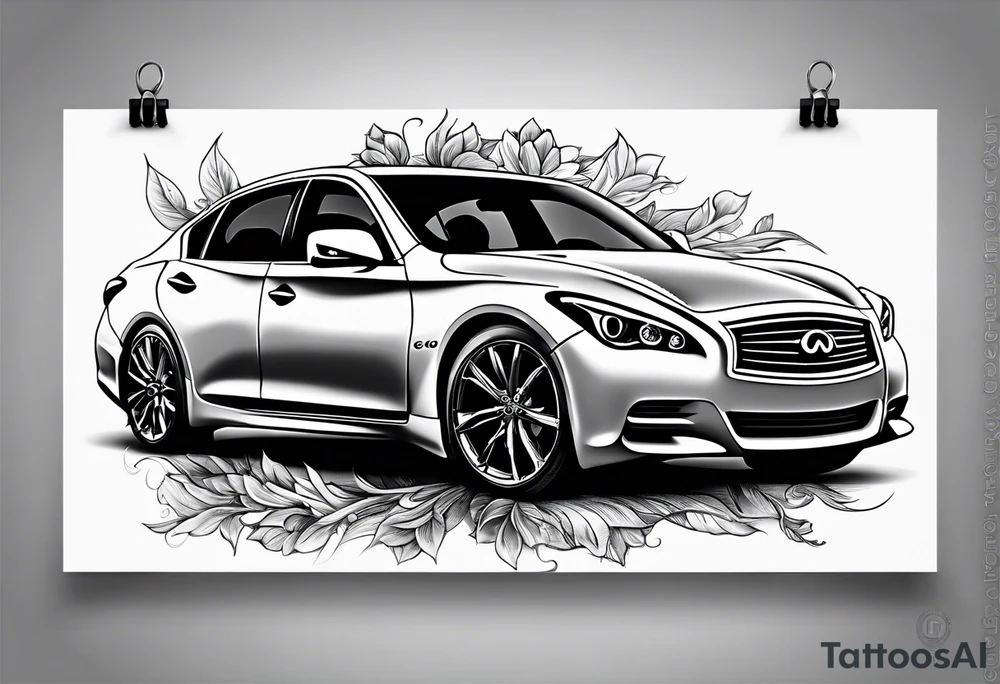 Infiniti sedan tattoo idea