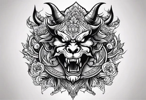 devilish symbols tattoo idea