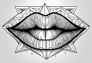 Girl mouth and money tattoo idea