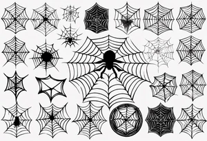 cobweb tattoo idea