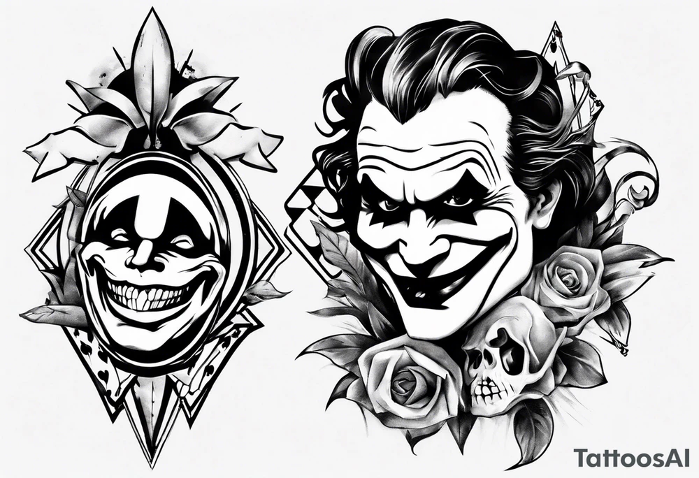 joker wild card tattoo idea