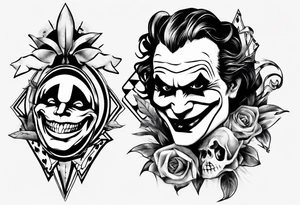 joker wild card tattoo idea