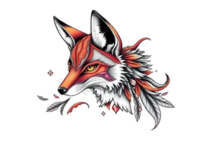 adult fox tattoo idea