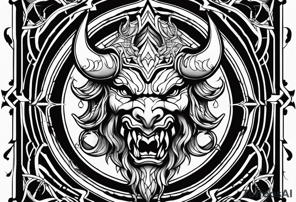 Black clover demon tattoo idea
