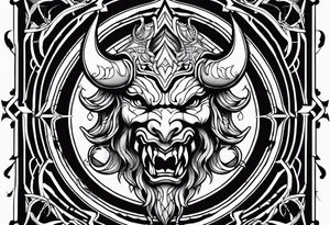 Black clover demon tattoo idea