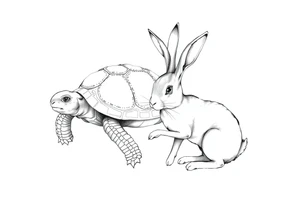 Tortoise and hare tattoo idea