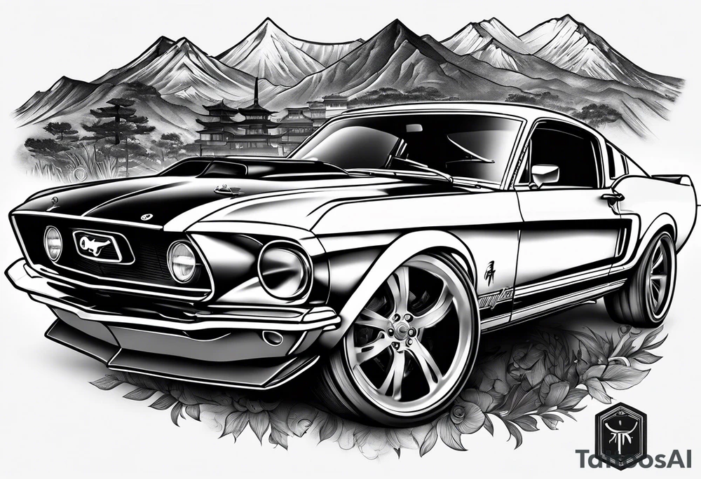 Mustang car tattoo idea