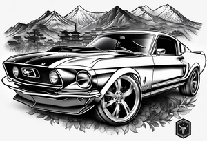 Mustang car tattoo idea