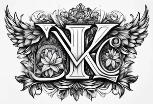 Capital letter Y followed by the Roman date June 1 tattoo idea