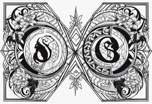 Virgo and Scorpio symbol tattoo idea