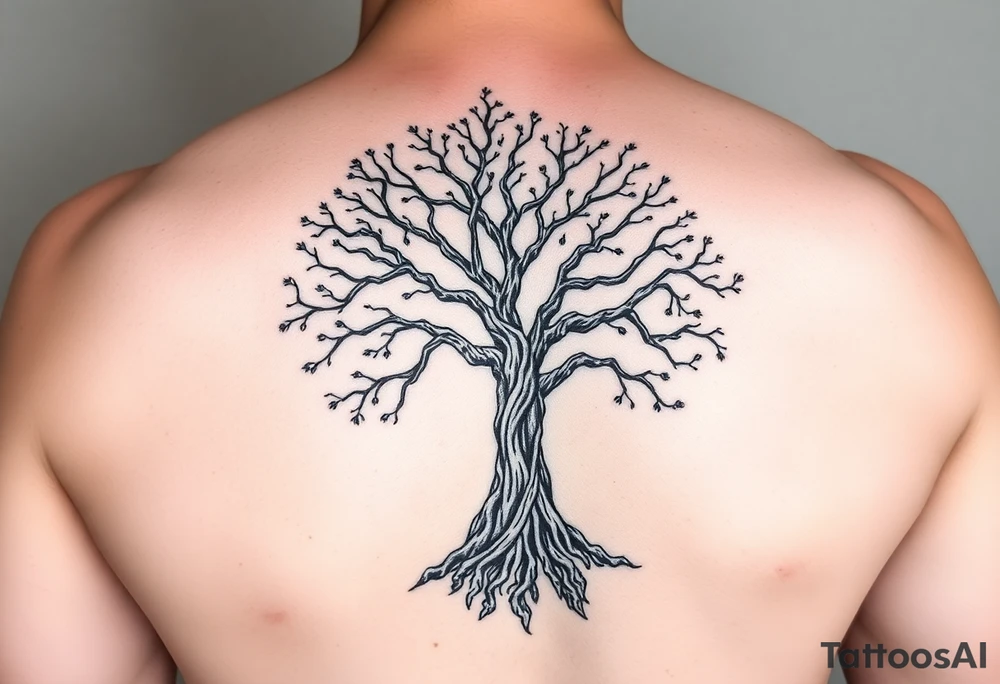 Tree of life that covers my whole leg for a woman tattoo idea