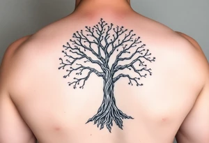 Tree of life that covers my whole leg for a woman tattoo idea