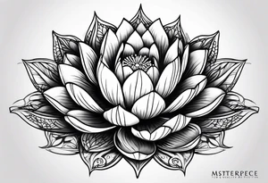 Floating lotus tattoo idea