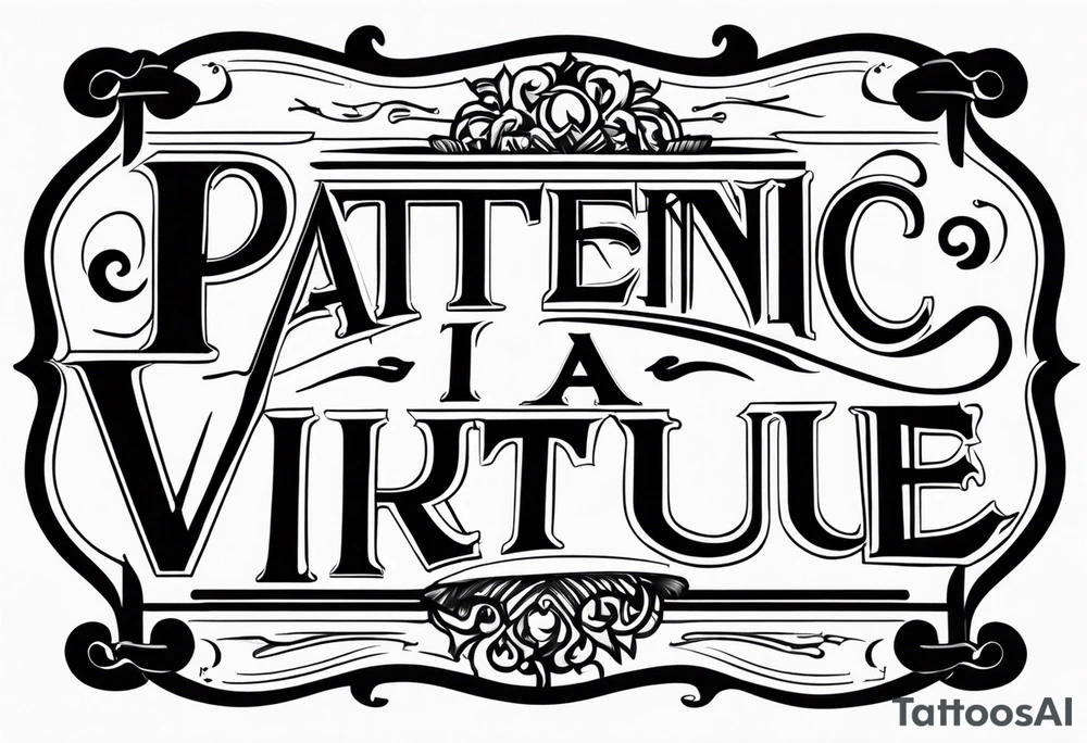 Patience is a virtue tattoo idea