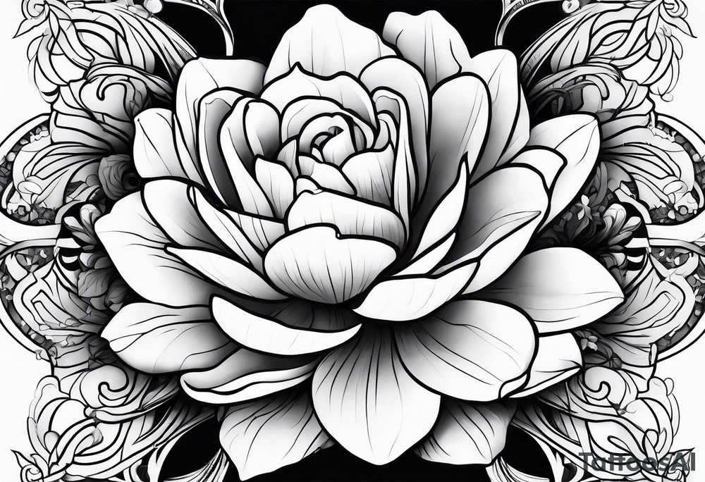 Plants outlines tattoo idea