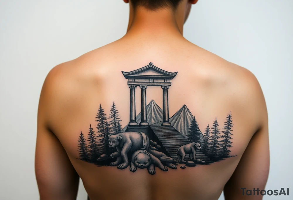 I’m an introverted deep thinker who’s really into the universe, black holes, and space stuff, and I like Japanese temples, shrines, and kanji. I also love forests, rain, and cool symbols like pyramids, sacred geometry, hidden scenes, and Greek-inspired things like statue heads and columns that mix nature, culture, and cosmic vibes. On a Darkskin forearm tattoo idea