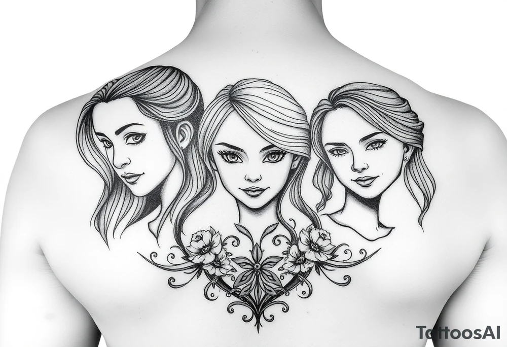 Something to represent mother Jean and two daughters Sarah and Nora birth months are january February and August tattoo idea