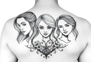 Something to represent mother Jean and two daughters Sarah and Nora birth months are january February and August tattoo idea