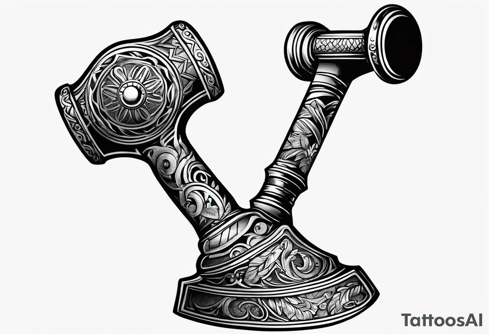 A simple hammer tattoo idea