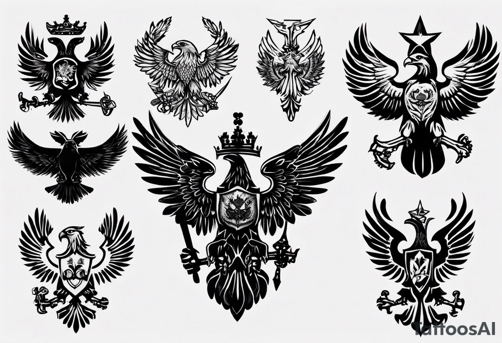 russian eagle tattoo idea