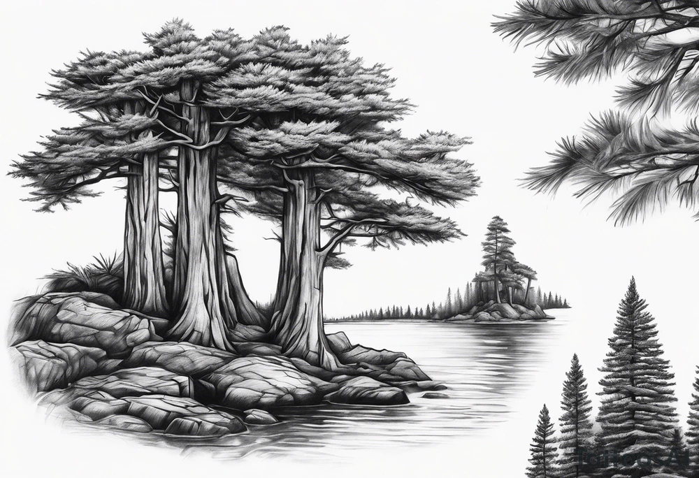Cypress trees tattoo idea