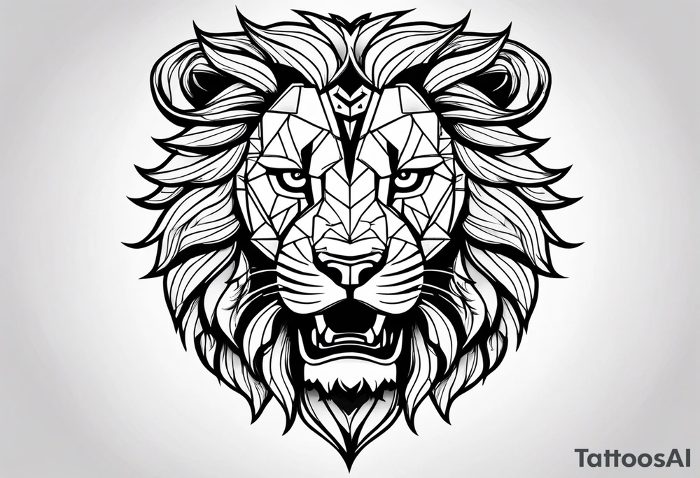 Lion angry tattoo idea