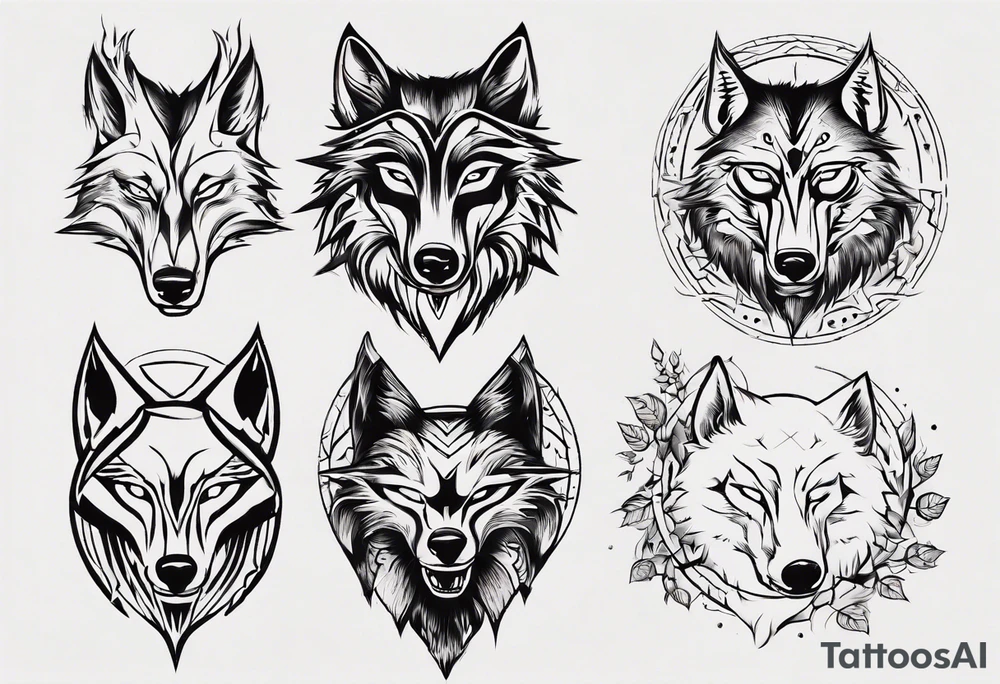Wolve tattoo idea