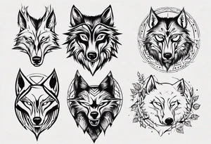 Wolve tattoo idea