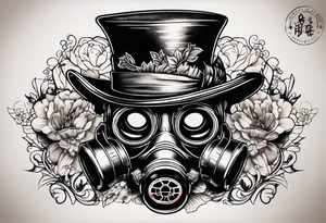 Mad hatter gas mask tattoo idea