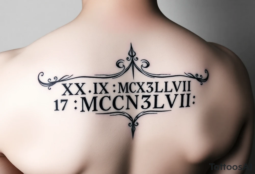 XXX_IX_MCMXLVII date tattoo idea
