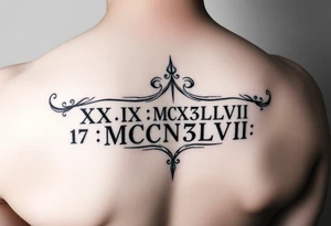 XXX_IX_MCMXLVII date tattoo idea