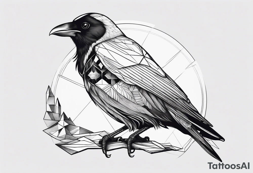 alpine chough skull tattoo idea